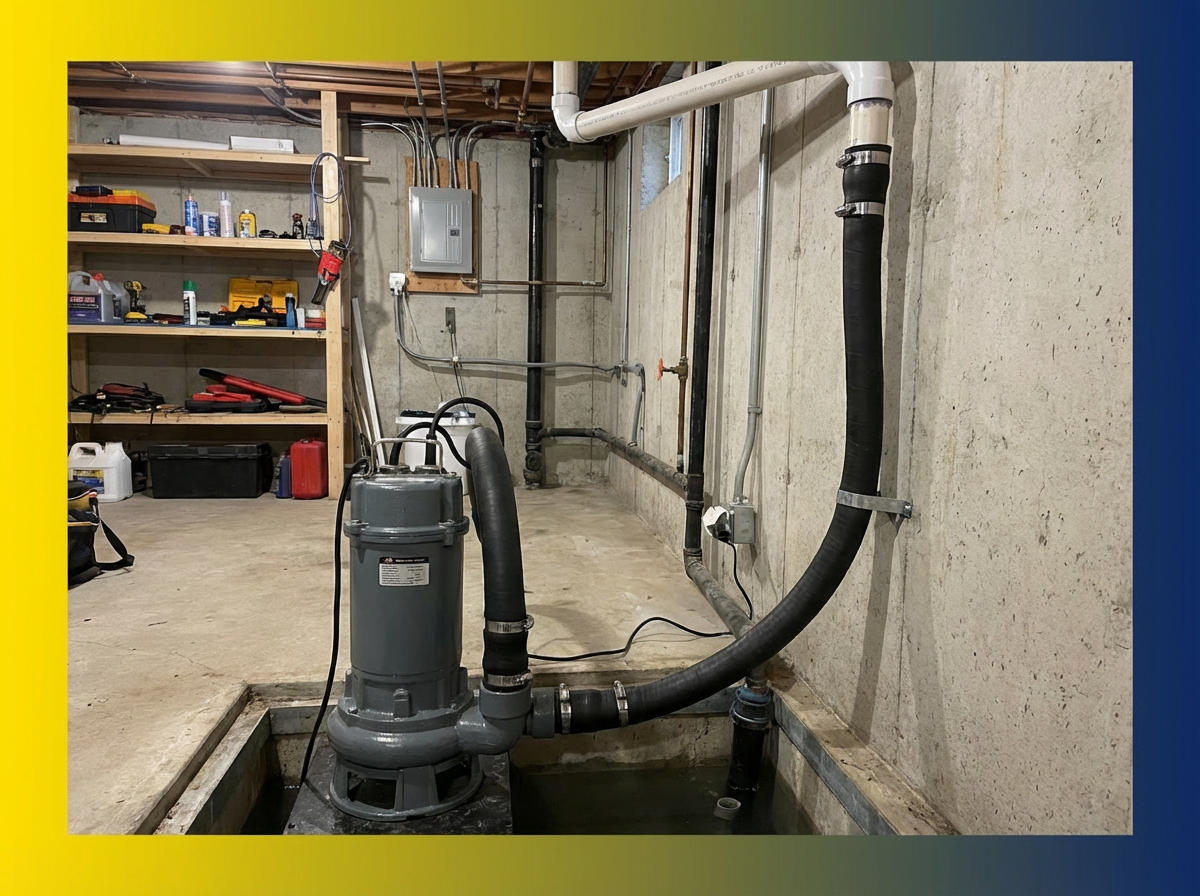 Pompe de relevage installée